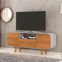 Rack Sala Noronha para Tv até 55 Polegadas Cantos Arredondados Off-white/naturalle