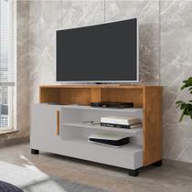 Rack Sala Pipa Tv 48 Polegadas com 1 Porta e Pés Madeira Maciça Off-white/naturalle Rack Sala Pipa Tv 48 Polegadas com 1 Porta e Pés Madeira Maciça Off-white/naturalle