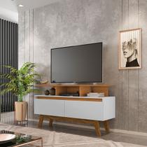 Rack Sala Rubi 1.2 para Tv até 50 2 Portas Pé Madeira Macica Naturalle/off-white