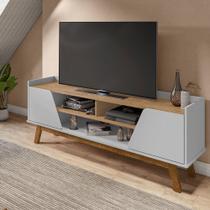 Rack Sala Turim para Tv até 65 Polegadas com Pés Madeira Off-white/cinamomo Rack Sala Turim para Tv até 65 Polegadas com Pés Madeira Off-white/cinamomo