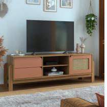 Rack Sala Tv 65" Nature c/ Gavetas Prateleiras e Porta Rack Sala Tv 65" Nature c/ Gavetas Prateleiras e Porta