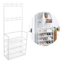 Rack Sapateira Arara Organizadora 4 Andares Multiuso Sapato Tenis Roupa Closet Quarto Armario Decoraçao