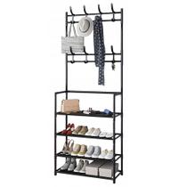 Rack Sapateira Arara Tenis Sapato Sandalia Roupa 4 Andares Porta Objeto Gancho Estante Multifunçao Decoraçao Casa Quarto Sala Organizador Multiuso