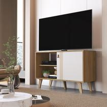 Rack Sevilha 90cm Para Tv Com 1 Porta Nicho E Pés De Polipropileno Rack Sevilha 90cm Para Tv Com 1 Porta Nicho E Pés De Polipropileno