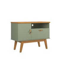 Rack SI Estilo Retrô 0.90m Para Tv Até 32'' Polegadas Cor Alecrim / Cinamomo