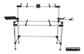 Rack Studio Rs130 Titanium P/ DJ, Estudio, Radio, Produção Musical (Acomoda Mesa de Som, Teclado, Interface de Audio,,,