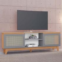 Rack Suellen 100% MDF Tuboarte 2 Portas 1 Nicho e Pés Estilo Retrô Rack Suellen 100% MDF Tuboarte 2 Portas 1 Nicho e Pés Estilo Retrô