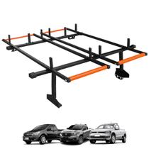 Rack Suporte de Teto Porta Escadas Roletes Alto 1,60M e Travesa - Strada, Saveiro, Montana, Oroch