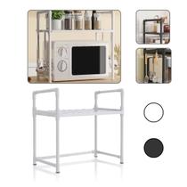 Rack Suporte Organizador Tempero Potes Cozinha Bancada Estante Multiuso Micro-ondas com Gancho