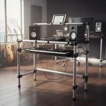 Rack Suporte P/ Control Mesa Dj Titanium Racks Prata/preto