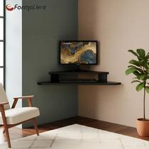 Rack Suspenso Aparador Bancada Estante de Canto para Computador Monitor Preto