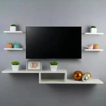 Rack Suspenso com 4 Nichos Multiuso Organizador Sala Quarto