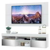 Rack Suspenso com Espelho, Painel TV 65" e 2 Portas Londres Multimóveis Branco