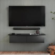 Rack Suspenso Flow Sala Estante De Parede MDF MDP Para TV E Decoração Quarto JM3 Móveis Rack Suspenso Flow Sala Estante De Parede MDF MDP Para TV E Decoração Quarto JM3 Móveis