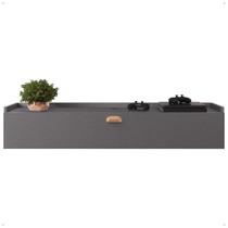 Rack Suspenso Home Classic New Tv 32 Polegadas 1 Porta Puxador Concha Quarto Sala Recepção Cinza- Lojas RPM