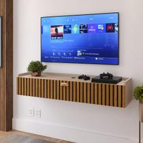 Rack Suspenso Home Classic New Tv 32 Polegadas 1 Porta Puxador Concha Quarto Sala Recepção Fendi/Ripado - Lojas RPM Rack Suspenso Home Classic New Tv 32 Polegadas 1 Porta Puxador Concha Quarto Sala Recepção Fendi/Ripado - Lojas RPM