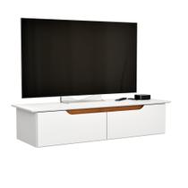 Rack Suspenso Home Estante de Parede Bancada Prateleira Embutida Decoração para Sala Estar ou Quarto Flow 2 Portas Branco Rack Suspenso Home Estante de Parede Bancada Prateleira Embutida Decoração para Sala Estar ou Quarto Flow 2 Portas Branco