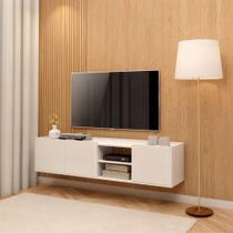 Rack Suspenso Multiuso Para Tv Até 60 Polegadas - Branco Branco