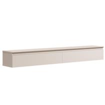 Rack Suspenso Para Painel ou TV até 55 Polegadas 2 Gavetas 1,35m Aspen Off White EDN