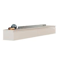Rack Suspenso Para Painel ou TV até 55 Polegadas 2 Gavetas 1,35m Aspen Off White EDN
