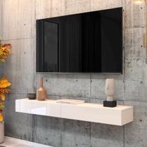 Rack Suspenso Para TV Até 55" 2 Portas 1,10m Off White
