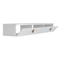 Rack Suspenso para TV até 55 Polegadas Line 2 Portas Branco 160 cm Rack Suspenso para TV até 55 Polegadas Line 2 Portas Branco 160 cm