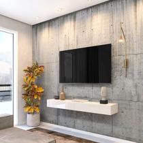 Rack Suspenso para TV até 55 Polegadas MDF 110cm Em Bege Off White