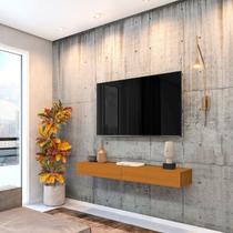 Rack Suspenso para TV até 55 Polegadas MDF 110cm Em Marrom Cedro