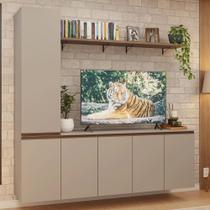 Rack Suspenso para TV até 70 Polegadas + Prateleira 200cm Nice Madesa 01