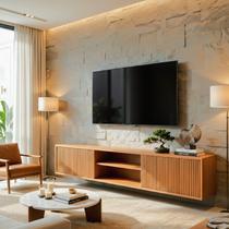 Rack Suspenso para TV até 75 Polegadas 100% MDF 180cm Zeus