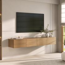 Rack Suspenso para Tv até 75 Polegadas 180cm Aruá Cabecasa MadeiraOriginals Rack Suspenso para Tv até 75 Polegadas 180cm Aruá Cabecasa MadeiraOriginals