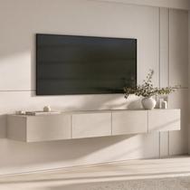 Rack Suspenso para TV até 75 Polegadas 210cm Aruá CabeCasa MadeiraOriginals Off White