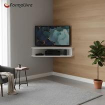 Rack Suspenso para TV de até 43" Aparador Bancada Estante de Canto Branco