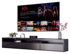 Rack Suspenso para TV Life 1.36 Preto Acetinado - MóveisAqui - MoveisAqui Rack Suspenso para TV Life 1.36 Preto Acetinado - MóveisAqui - MoveisAqui