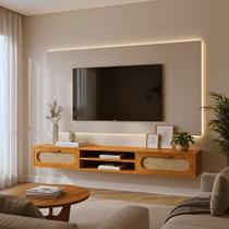 Rack Suspenso Para Tv Santorini Com Nichos Organizadores