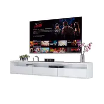 Rack Suspenso Pequeno de Parede ou Painel para Sala de Tv ou Quarto Life 1.12 - Branco - MoveisAqui