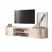 Rack Suspenso Sala Estar TV Até 75 Polegadas 2 Portas De Correr 1 Prateleira Algarve Rack Suspenso Sala Estar TV Até 75 Polegadas 2 Portas De Correr 1 Prateleira Algarve