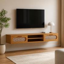 Rack Suspenso Santorini 180cm 2 Gavetas Prateleira Sala TV