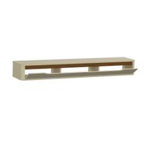 Rack Suspenso Slim Curvo 160cm para TV até 55” Moderno Luxo com Portas Basculantes - Olivar Móveis Rack Suspenso Slim Curvo 160cm para TV até 55” Moderno Luxo com Portas Basculantes - Olivar Móveis