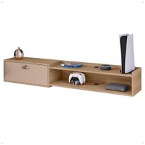 Rack Suspenso Supremo Home TV Smart 55 Pol Porta Basculante Nicho Decoração Sala Quarto - Hanover/Fendi - Lojas RPM Rack Suspenso Supremo Home TV Smart 55 Pol Porta Basculante Nicho Decoração Sala Quarto - Hanover/Fendi - Lojas RPM