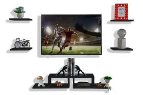 Rack Suspenso Tv Com 4 Nichos Organizador Livros Mod. Twins