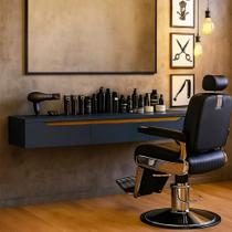 Rack Suspenso Uno P/ Tvs Até 65 Polegadas 180cm 2 Portas Preto/Cedro - Olivar Móveis