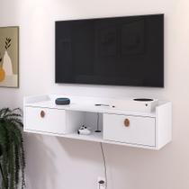 Rack Suspenso Vegas Painel 32 Polegadas Com 2 Portas E Nicho 0.90 cm Varias Cores