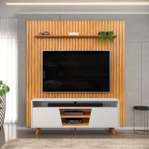 Rack Tampo Chanfrado Lana com Painel Ripado para Tv até 75 Polegadas Trento