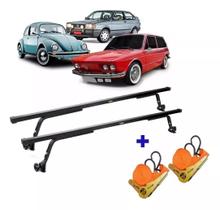Rack Teto + 2 Cintas Universal Carros Antigos Com Calha