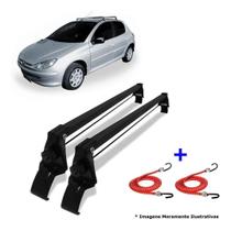 Rack Teto + 2 Elasticos Peugeot 206/207 Sedan E Hatch 4 Ptas