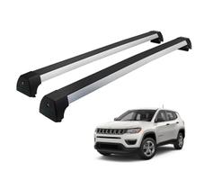 Rack Teto Alumínio Prata Compass 17/ Longarina Integrada