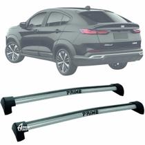 Rack Teto Aluminio Prime Fiat FastBack Turbo Audace Prata PR336