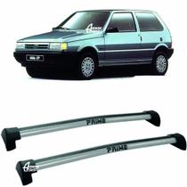 Rack Teto Aluminio Prime Fiat Uno 2pts 96 até 00 Prata PR002