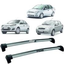 Rack Teto Aluminio Prime Ford Fiesta Sedan 04/14 Prata PR030
